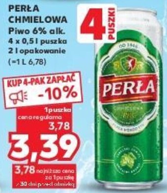 Kaufland PERŁA CHMIELOWA Piwo 6% alk. 4 x 0,5l oferta