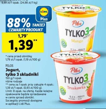 Lidl Jogurt, tylko 3 składniki 150 g oferta