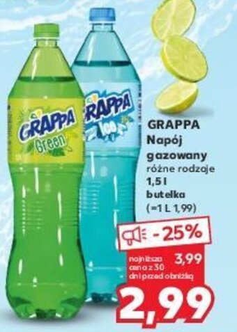 Kaufland GRAPPA Napój gazowany różne rodzaje 1,5l oferta