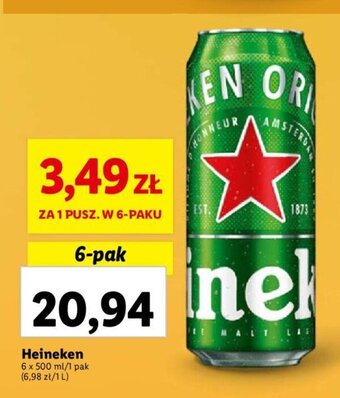 Lidl Heineken 6 x 500 ml oferta