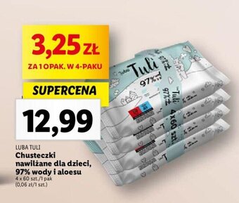 Lidl Chusteczki nawilżane dla dzieci, 97% wody i aloesu oferta