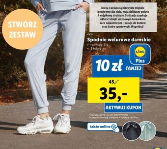 Lidl Spodnie welurowe damskie oferta