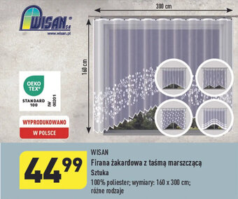 ALDI Firana żakardowa z taśmą marszczącą Sztuka oferta