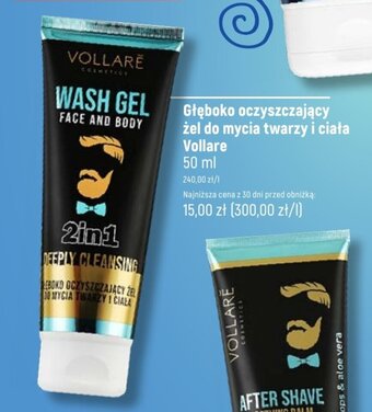 Dealz Głęboko oczyszczający żel do mycia twarzy i ciała Vollare 50 ml oferta