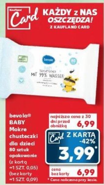 Kaufland Bevola® BABY Mokre chusteczki dla dzieci 80 szt. oferta