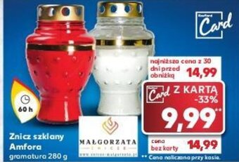 Kaufland Znicz szklany Amfora 280 g oferta