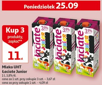 Auchan Mleko UHT Łaciate Junior 3 x 1 l oferta