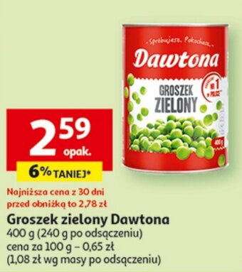 Auchan Groszek zielony Dawtona 400 g oferta