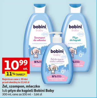 Auchan Żel, szampon, mleczko lub płyn do kąpieli Bobini Baby 300 ml oferta