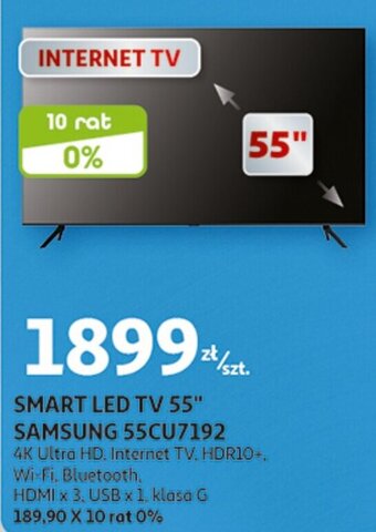 Auchan SMART LED TV 55" SAMSUNG 55CU7192 oferta
