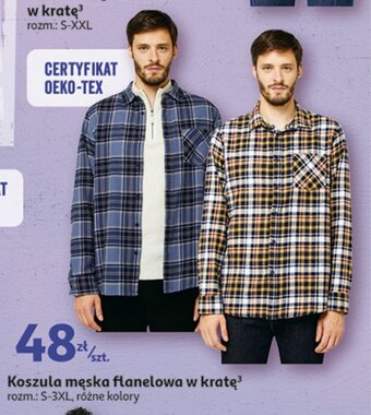 Auchan Koszula męska flanelowa w kratę oferta