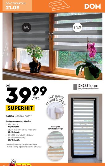 Biedronka Roleta dzień-noc 42 x 150 cm oferta