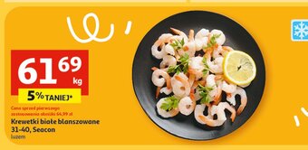 Auchan Krewetki białe blanszowane 31/40 oferta