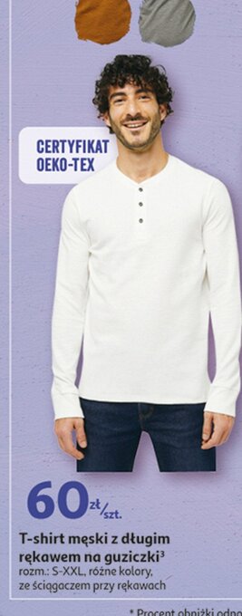 Auchan T-shirt męski z długim rękawem oferta