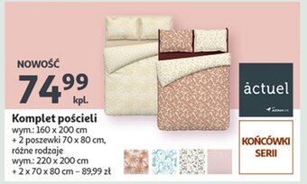 Auchan Komplet pościeli bawełnianej 160 x 200 cm + 2 x 70 x 80 cm oferta