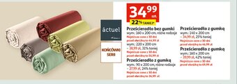Auchan Prześcieradło bawełniane bez gumki 220 x 200 cm oferta