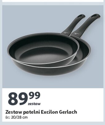Auchan Patelnie excilon 20 cm + 28 cm oferta