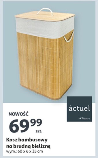 Auchan Kosz bambusowy na bieliznę oferta
