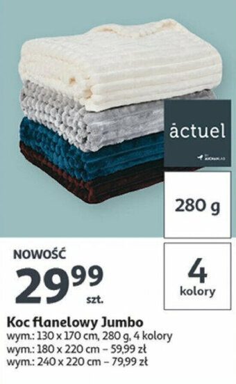 Auchan Koc flanelowy Jumbo oferta