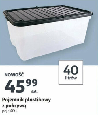 Auchan Pojemnik plastikowy z pokrywą 40l oferta