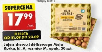 Biedronka Jaja z chowu ściółkowego Moja Kurka 30 szt. oferta