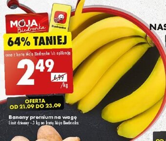 Biedronka Banany premium 1kg oferta