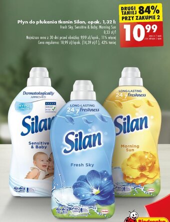 Biedronka Płyn do płukania tkanin Silan 1,32 I oferta