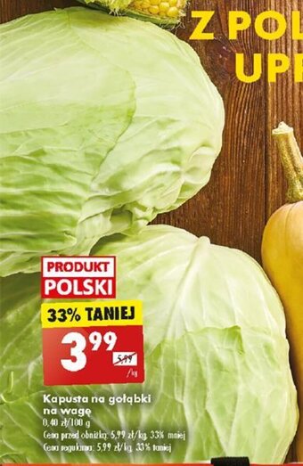 Biedronka Kapusta na gołąbki 1kg oferta