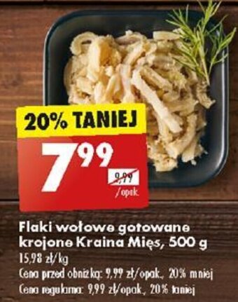 Biedronka Flaki wołowe gotowane krojone Kraina Mięs 500 g oferta