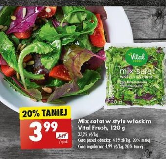 Biedronka Mix sałat w stylu włoskim Vital Fresh 120 g oferta
