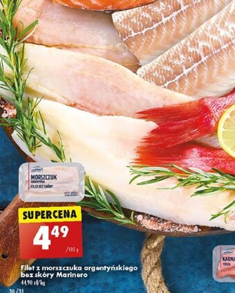 Biedronka Filet z morszczuka argentyńskiego bez skóry Marinero 100g oferta