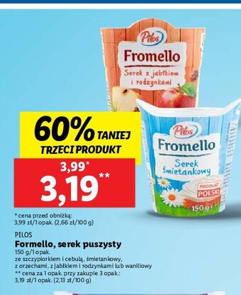 Lidl Serek z jabłkiem i rodzynkami oferta