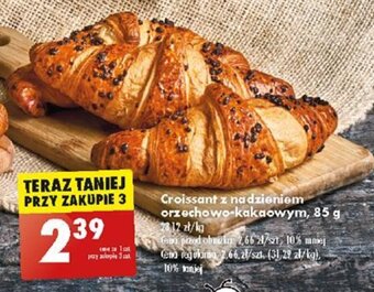 Biedronka Croissant z nadzieniem orzechowo-kakaowym, 85 g oferta