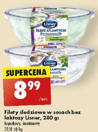 Biedronka Filety śledziowe w sosach bez laktozy Lisner, 280 g oferta