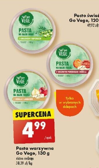 Biedronka Pasta warzywna Go Vege, 130 g oferta