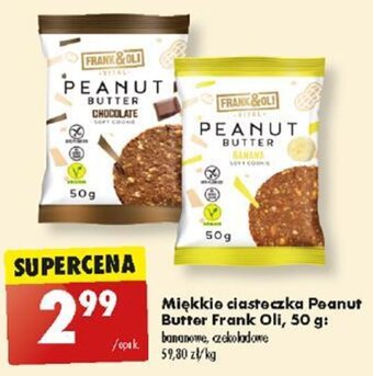 Biedronka Miękkie ciasteczka Peanut Butter Frank Oli, 50 g oferta