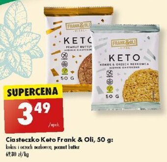 Biedronka Ciasteczko Keto Frank & Oli, 50 g oferta
