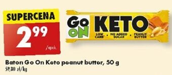 Biedronka Baton Go On Keto peanut butter, 50 g oferta