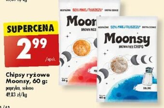 Biedronka Chipsy ryżowe Moonsy, 60 g oferta