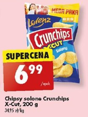 Biedronka Chipsy solone Crunchips X-Cut, 200 g oferta