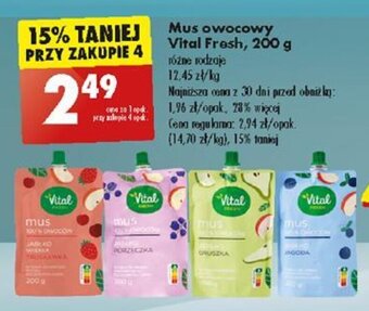 Biedronka Mus owocowy Vital Fresh, 200 g oferta