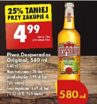 Biedronka Piwo Desperados Original 580 ml oferta