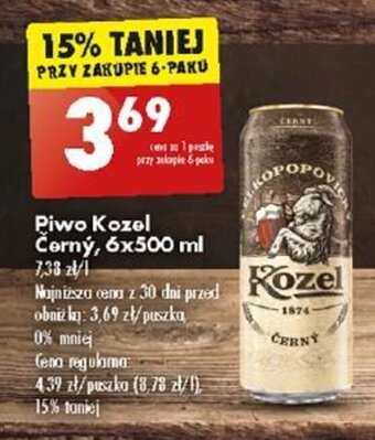 Biedronka Piwo Kozel Černý 500 ml oferta
