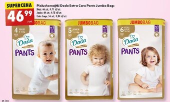 Biedronka Pieluchomajtki Dada Extra Care Pants Jumbo Bag 66-56szt. oferta
