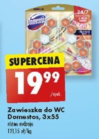 Biedronka Zawieszka do WC Domestos 3x55g oferta