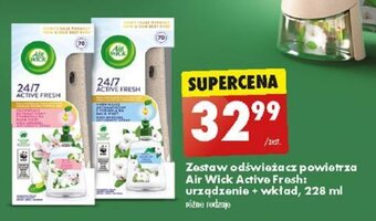 Biedronka Zestaw odświeżacz powietrza Air Wick Active Fresh urządzenie + wkład 228 ml oferta