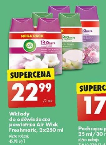 Biedronka Wkłady do odświeżacza powietrza Air Wick Freshmatic 2x250 ml oferta