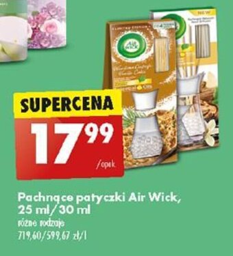 Biedronka Pachnące patyczki Air Wick 25 ml/30 ml oferta