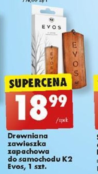 Biedronka Drewniana zawieszka zapachowa do samochodu K2 Evos 1 szt. oferta