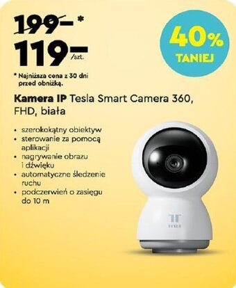 Biedronka Kamera IP Tesla Smart Camera 360 FHDbiała oferta